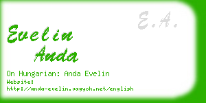 evelin anda business card